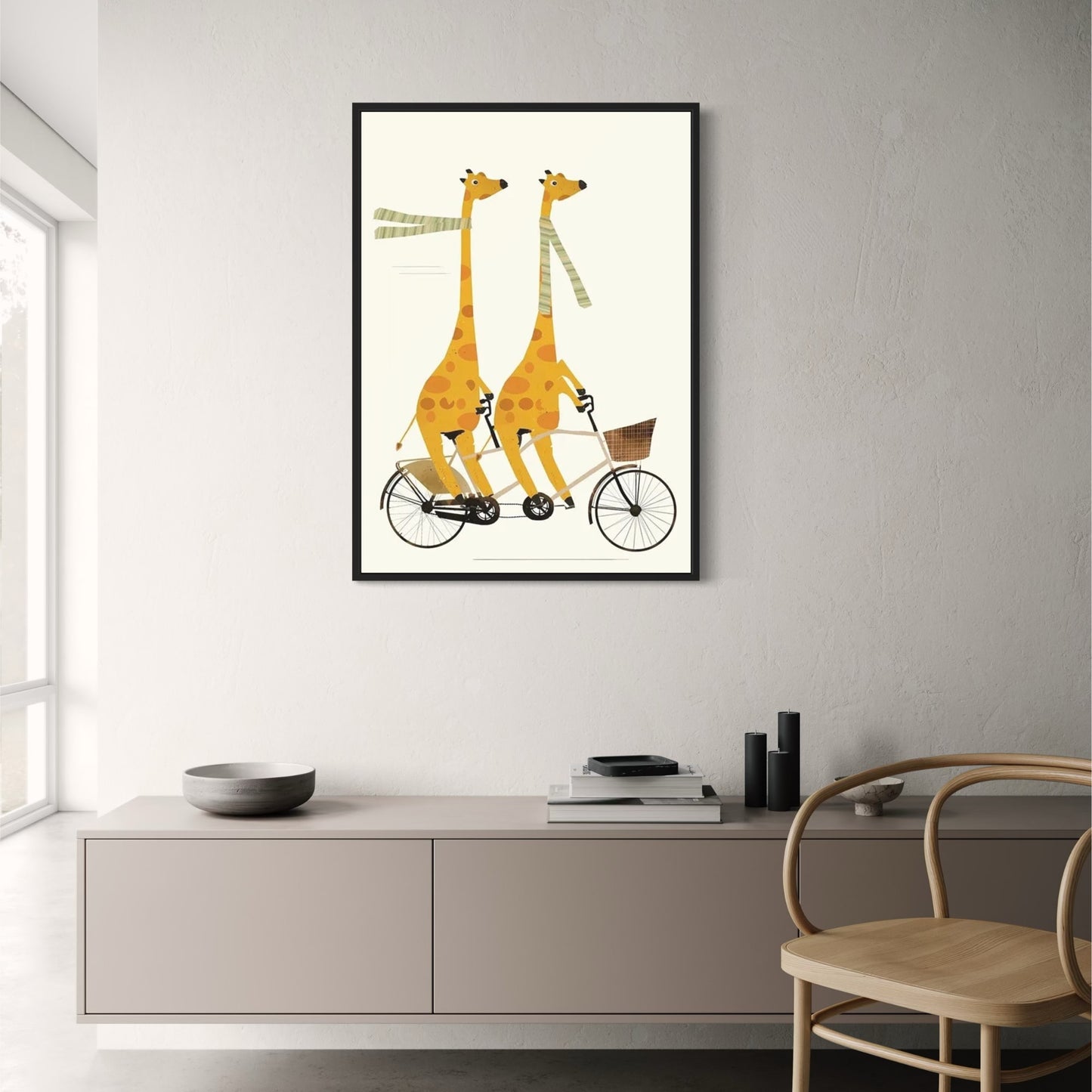 Whimsical Wheels Giraffe Tandem | Joyful Animated Adventure