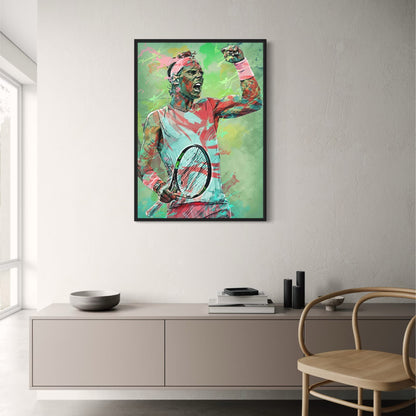 Rafael Nadal Abstract | Tennis Legende Kunst