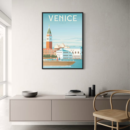 Iconic Destinations | Scenic Venice Canal Poster | Italian Cityscape | Wall Art | Home Decor
