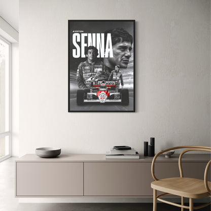 Ayrton Senna F1-Rennfahrer-Poster | Heimdekor-Wandkunst für Wohnzimmer, Schlafzimmer, Bar, Café