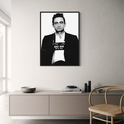 Johnny Cash Arrestatie | Vintage Zwart & Wit