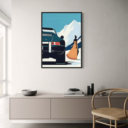 Classic Retro Sports Car | Art Deco Mountain