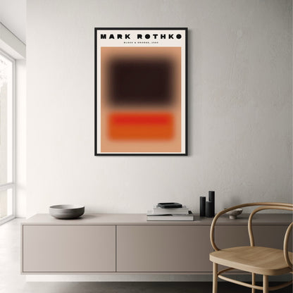Mark Rothko | Verschwommenes Rot-Schwarz-Abstrakt