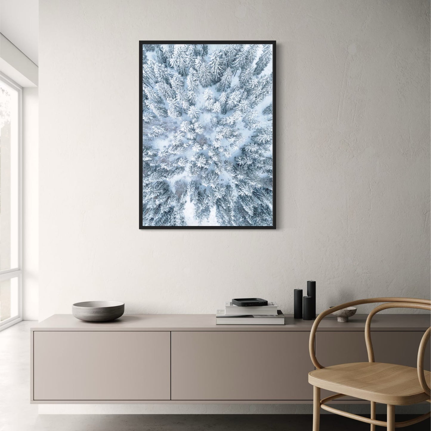 Winter Forest Scene | Nature Landscape Art | Seasonal Poster | Wall Decor | Enchanting Wilderness