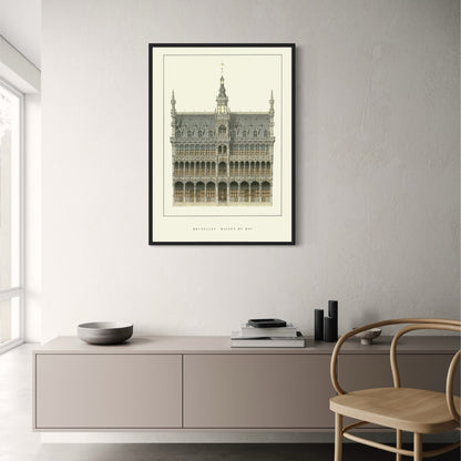 Maison du Roi | Brüssel | Belgien | Grand Place Architektur | Belgische historische Gebäude | Klassische Architekturplakate