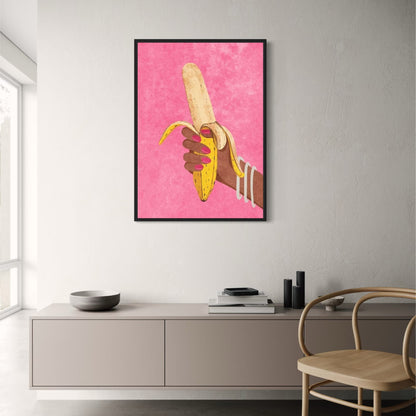 Peeling Banana Poster | Whimsical Kitchen Wall Art | Playful Decor for Home