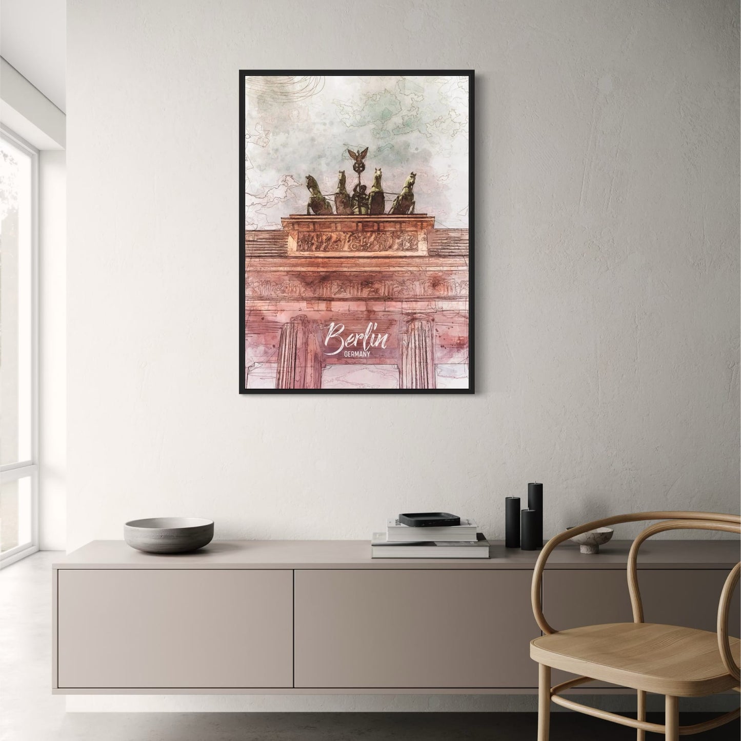 Brandenburger Tor | Berlin | Deutschland | Neoklassizistisches Stadttor | Deutsche historische Denkmäler | Architekturkunst-Plakate