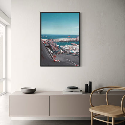 Monaco Grand Prix Poster | Vintage F1 Rennkunst | Straßen von Monaco | Klassisches Formel 1 Dekor