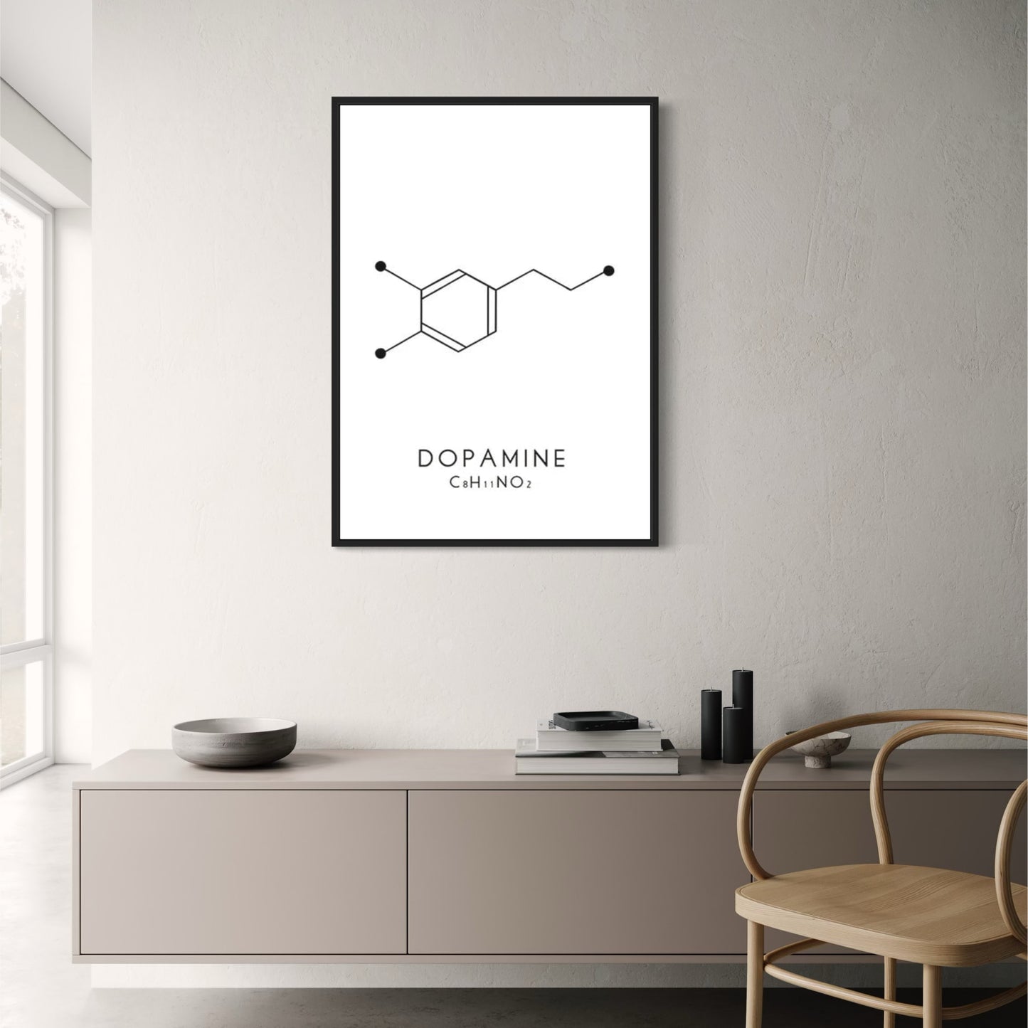 Molekül Chemische Dopamin Serotonin Molekulare Formel Chemie Wissenschaft Wand Kunst Leinwand Malerei Wohnzimmer Dekorative Poster