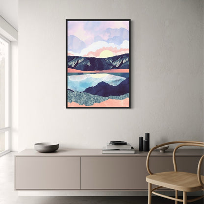 Abstraktes Landschaftsposter | Wüstensturm-Poster | Wohndekor | Künstlerische Wüstenlandschaft | Wandkunstdruck | Stürmische Wüstenszene