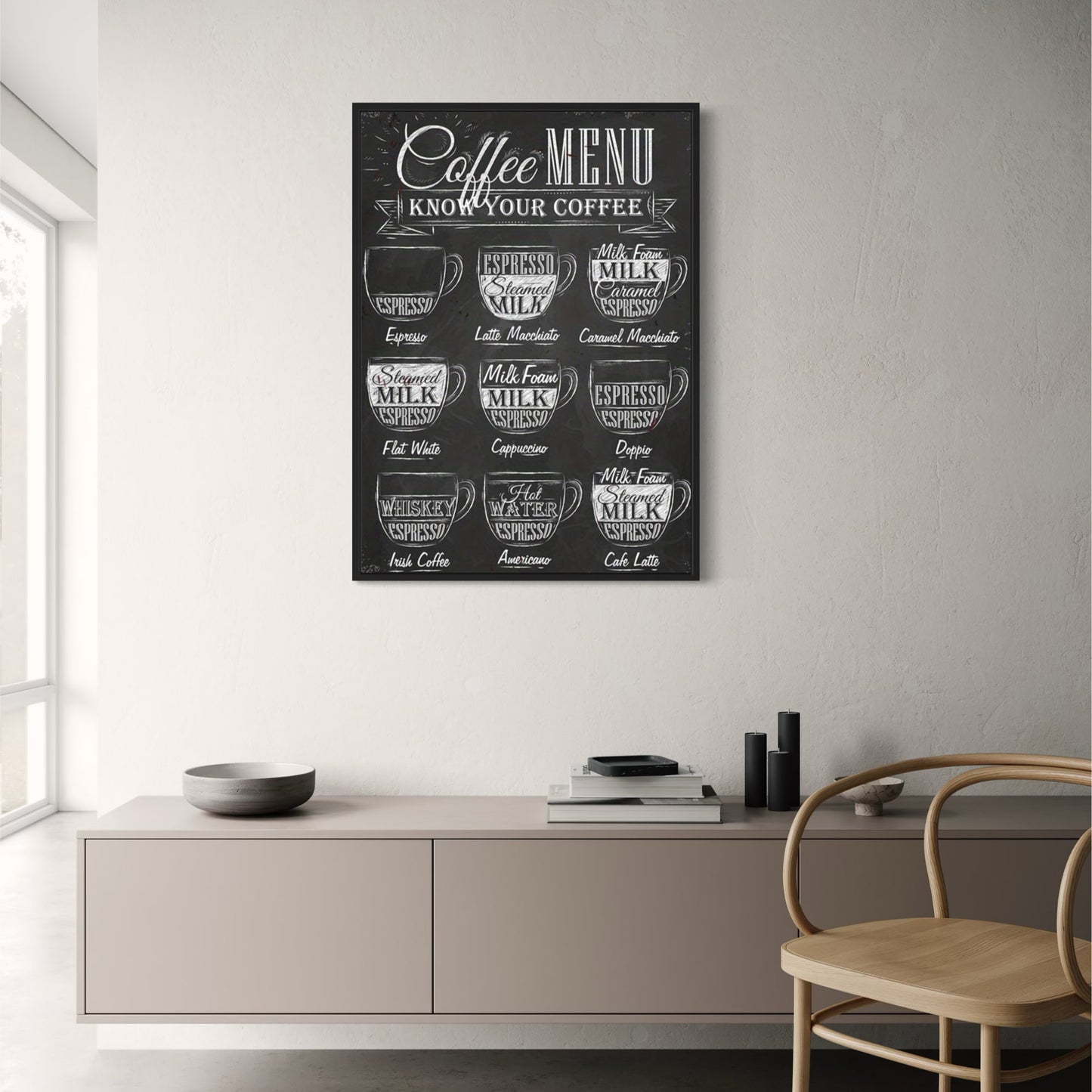 Vintage-Kaffeekarte | Küchenkunst