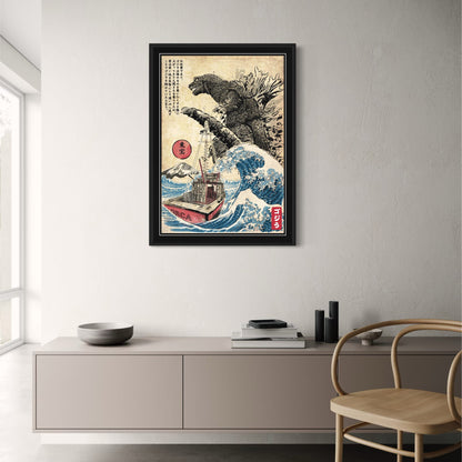 Godzilla | Ukiyo-e Kaiju | Vintage Japanese Monster