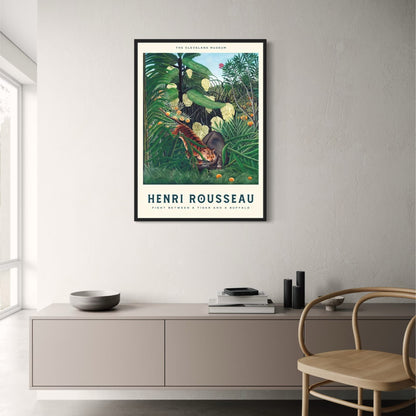 Henri Rousseau | Gevecht Tussen een Tijger en een Buffel | Klassiek Wilde Dieren Tafereel