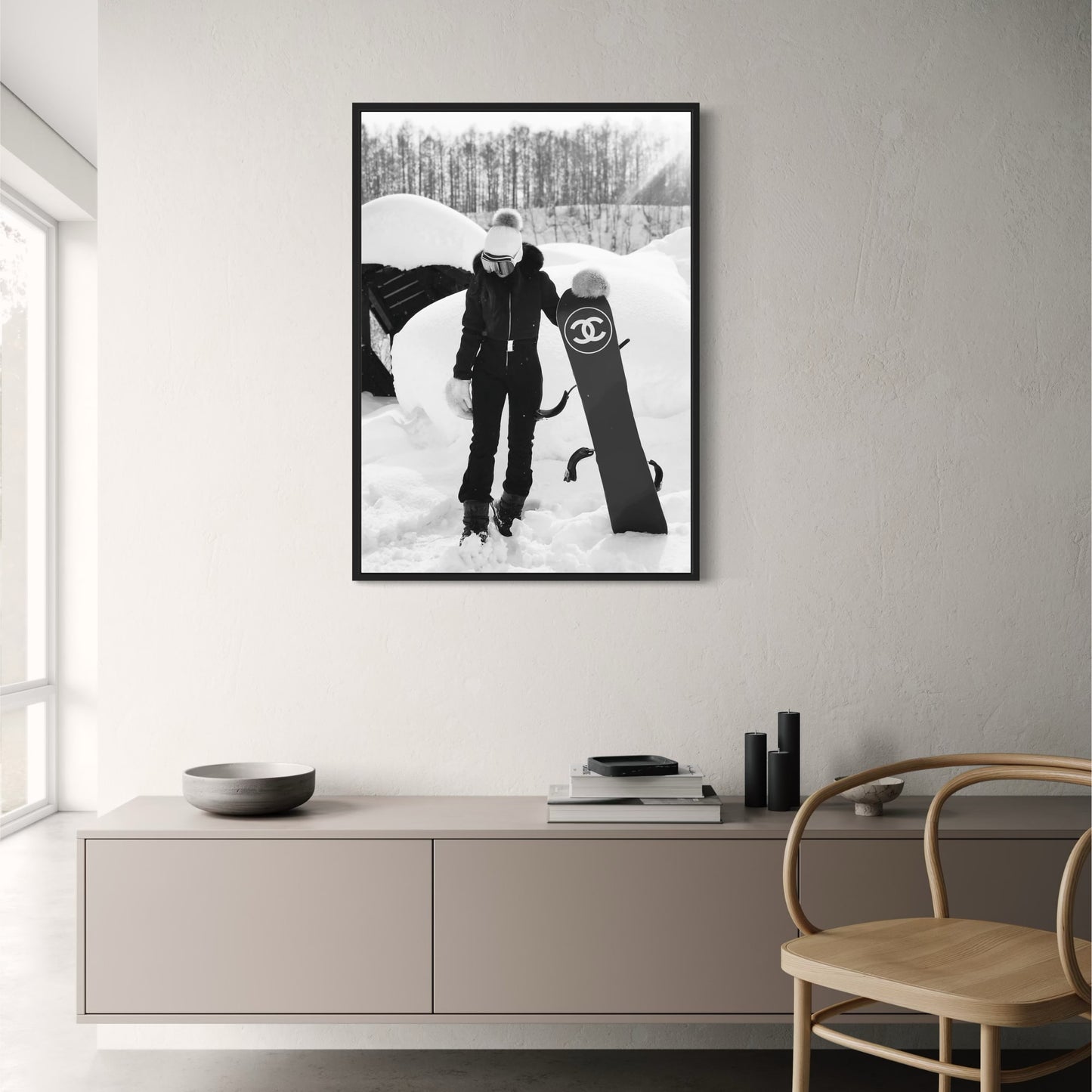 Chanel Snowboard | Mode Winter Sport Illustratie