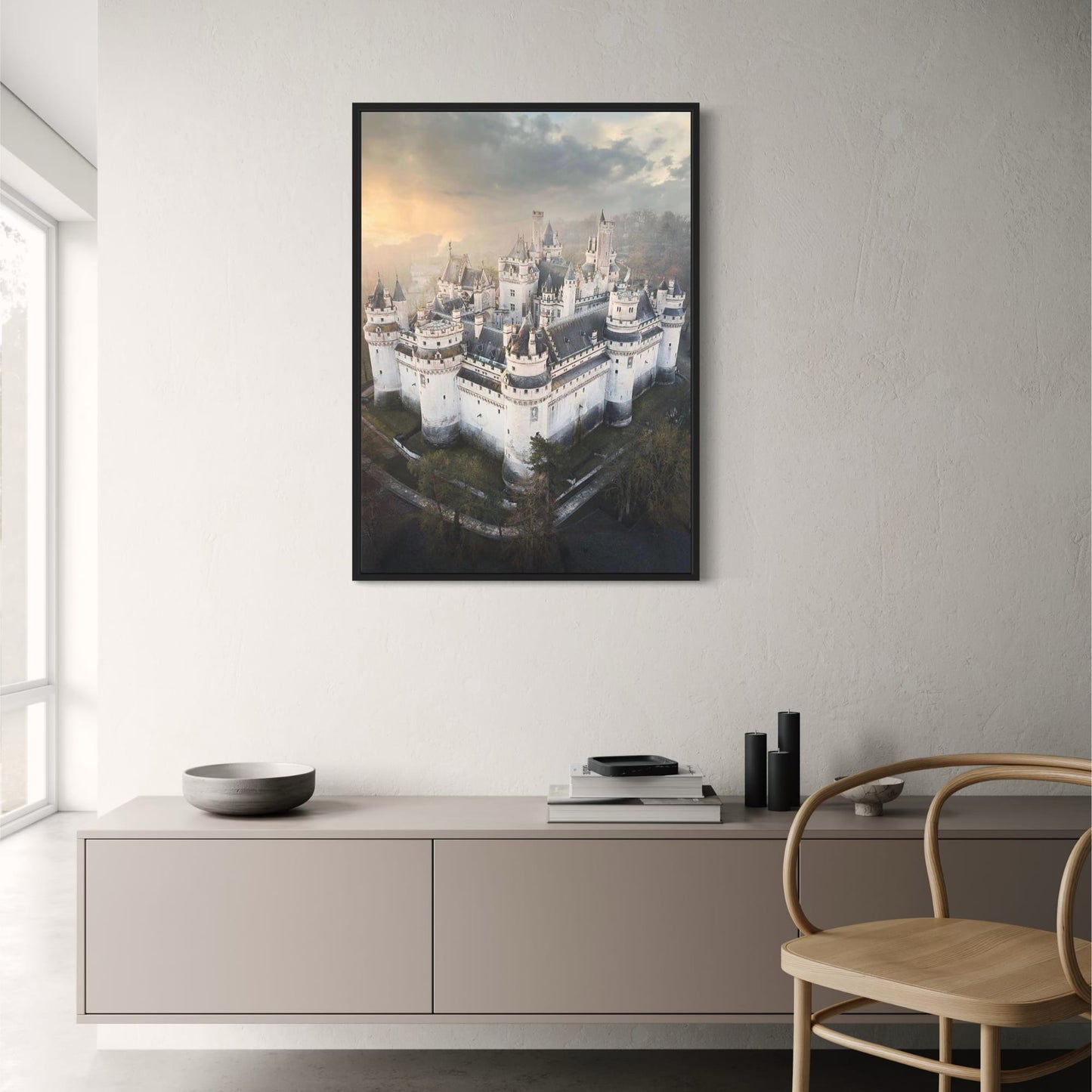 Château de Chambord | Majestätisches französisches Schloss-Poster | Europäische Architektur von 1519 | Heim- und Gartendekoration