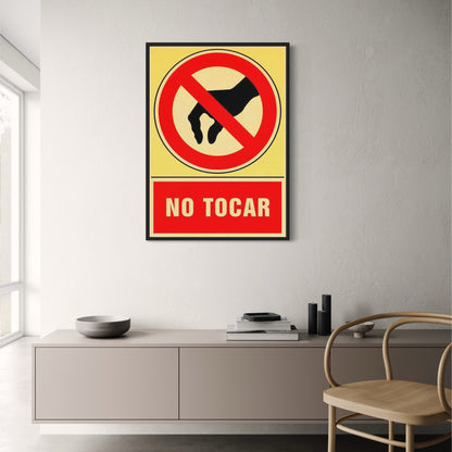 Tocar verboten | Vintage-Warnschild | Retro-Stil