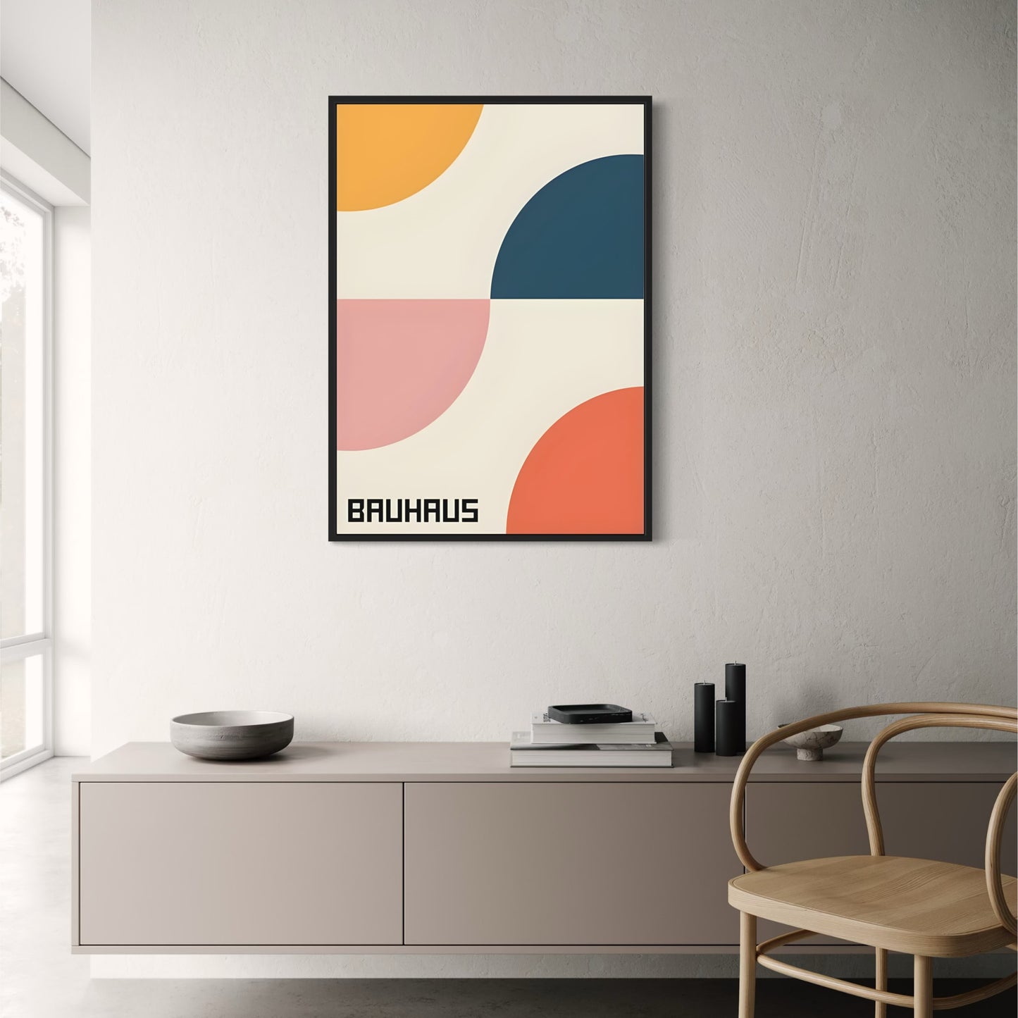 Bauhaus Spectrum | Retro Puls | Levendige Moderne Kunst