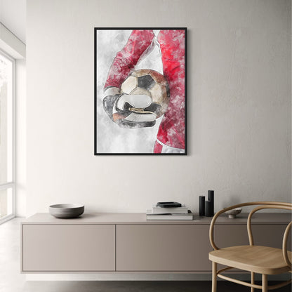 Goal Keeper Poster | Football Art | Soccer Inspiration | Tribute to Passion & Perseverance | Sports Wall Decor