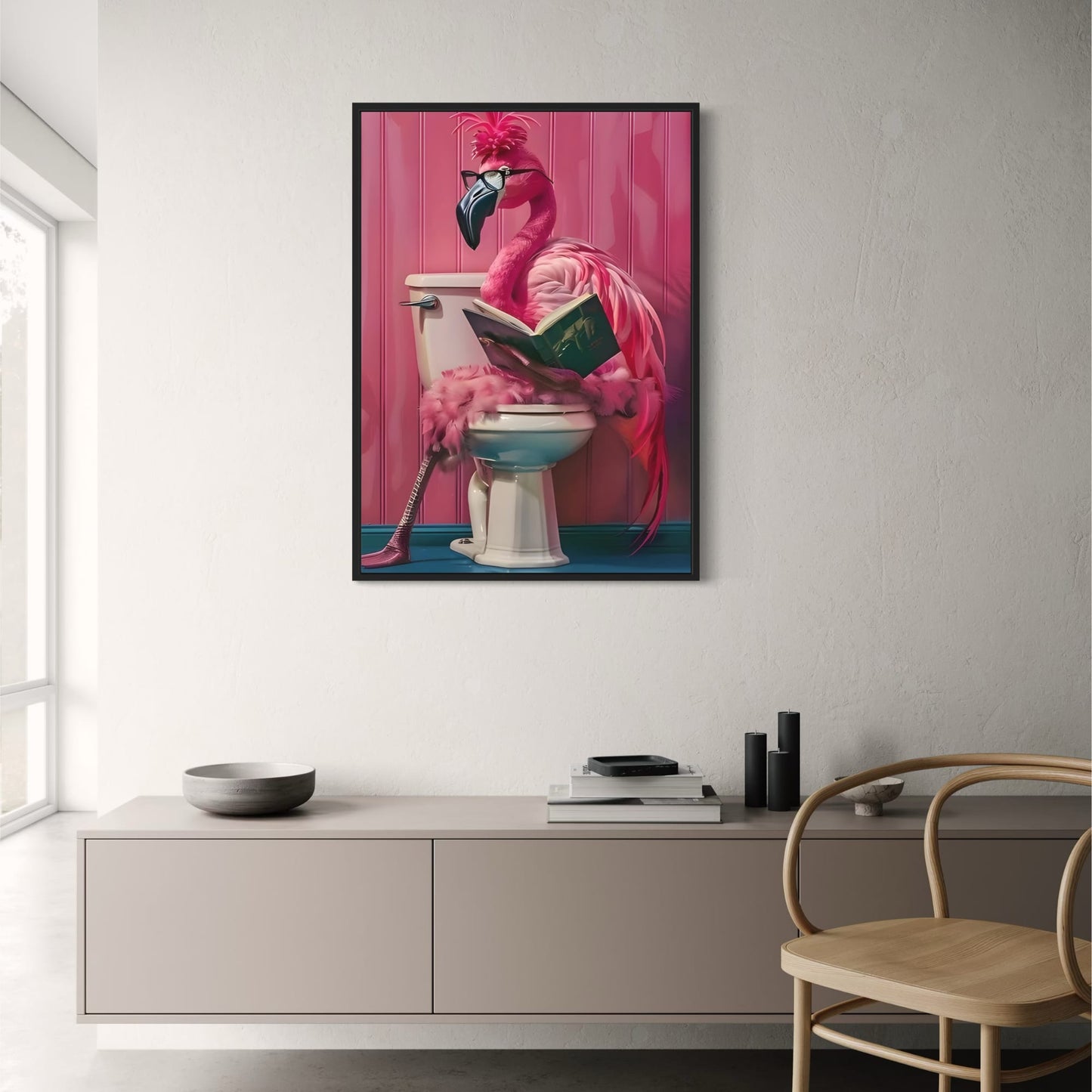 Koninklijke Punk Flamingo met Bril