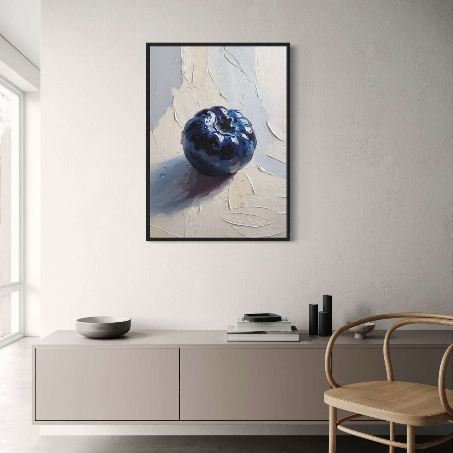 Fresh Blueberry Poster | Fruits Gallery | Home Wall Decor | Vibrant Kitchen Artwork | Nature-Inspired Print