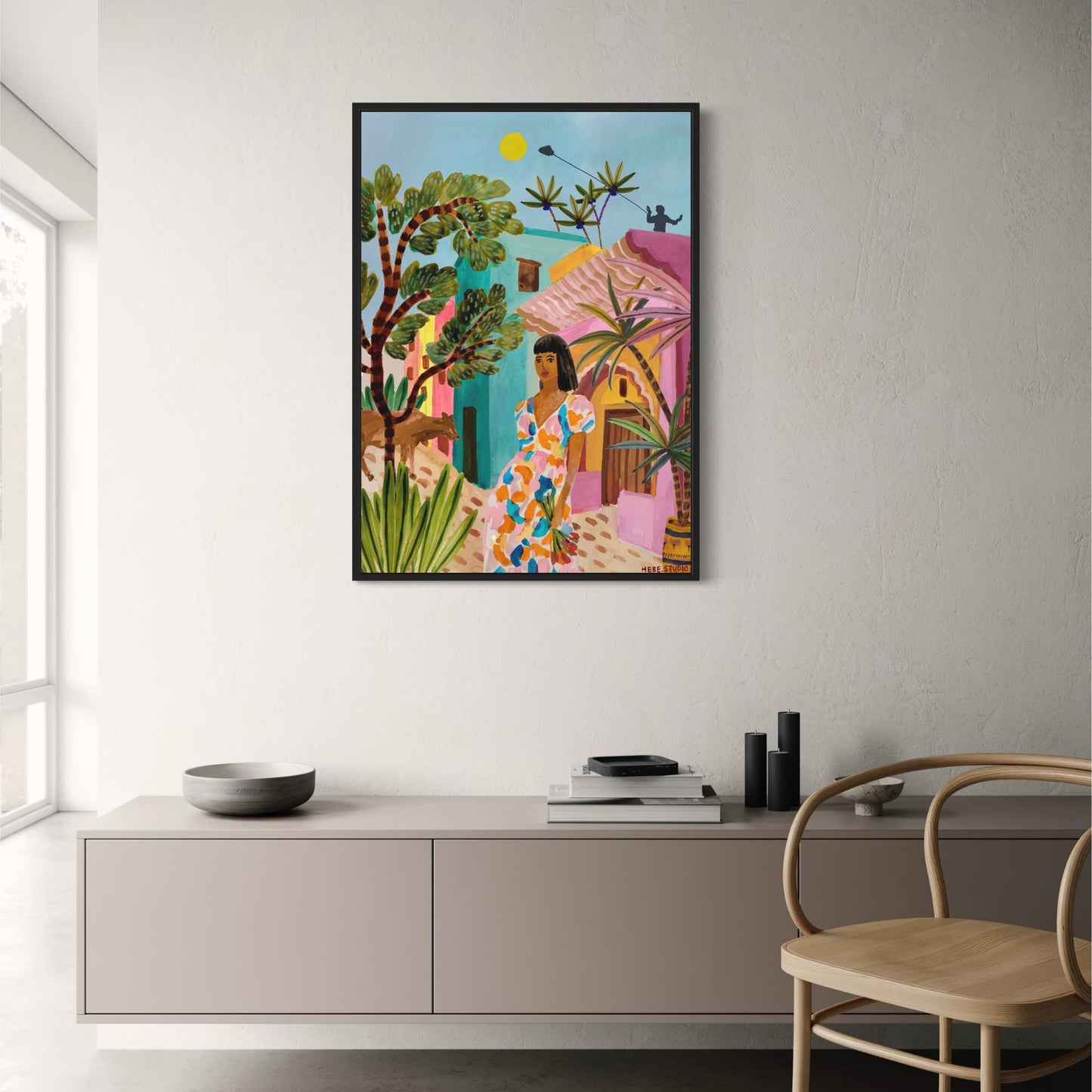 abstract india landscape poster