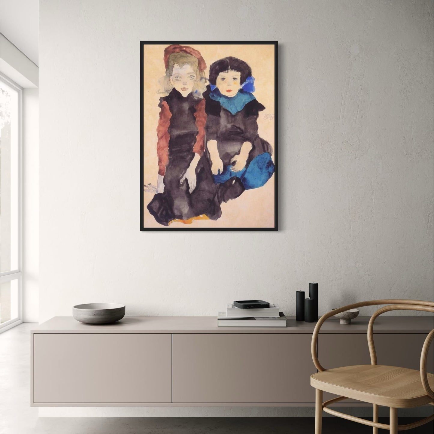 Egon Schiele | Zussen in Expressie | Kindportret