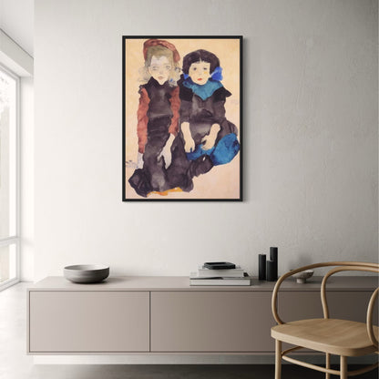 Egon Schiele | Zussen in Expressie | Kindportret