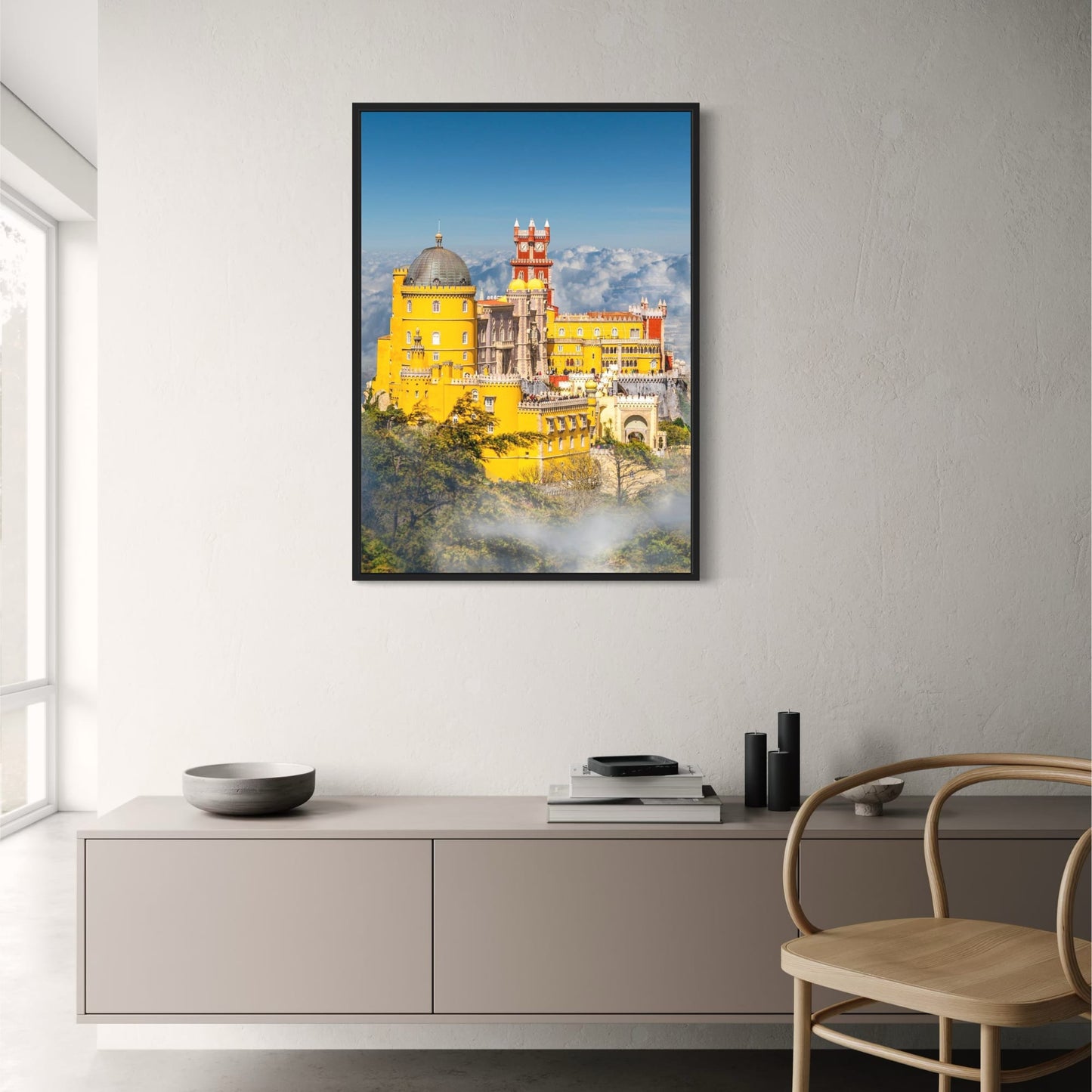 Majestic Sintra Pena Palace | European Castles Poster | 1847 | Portugal Scenery | Home Decor Wall Art