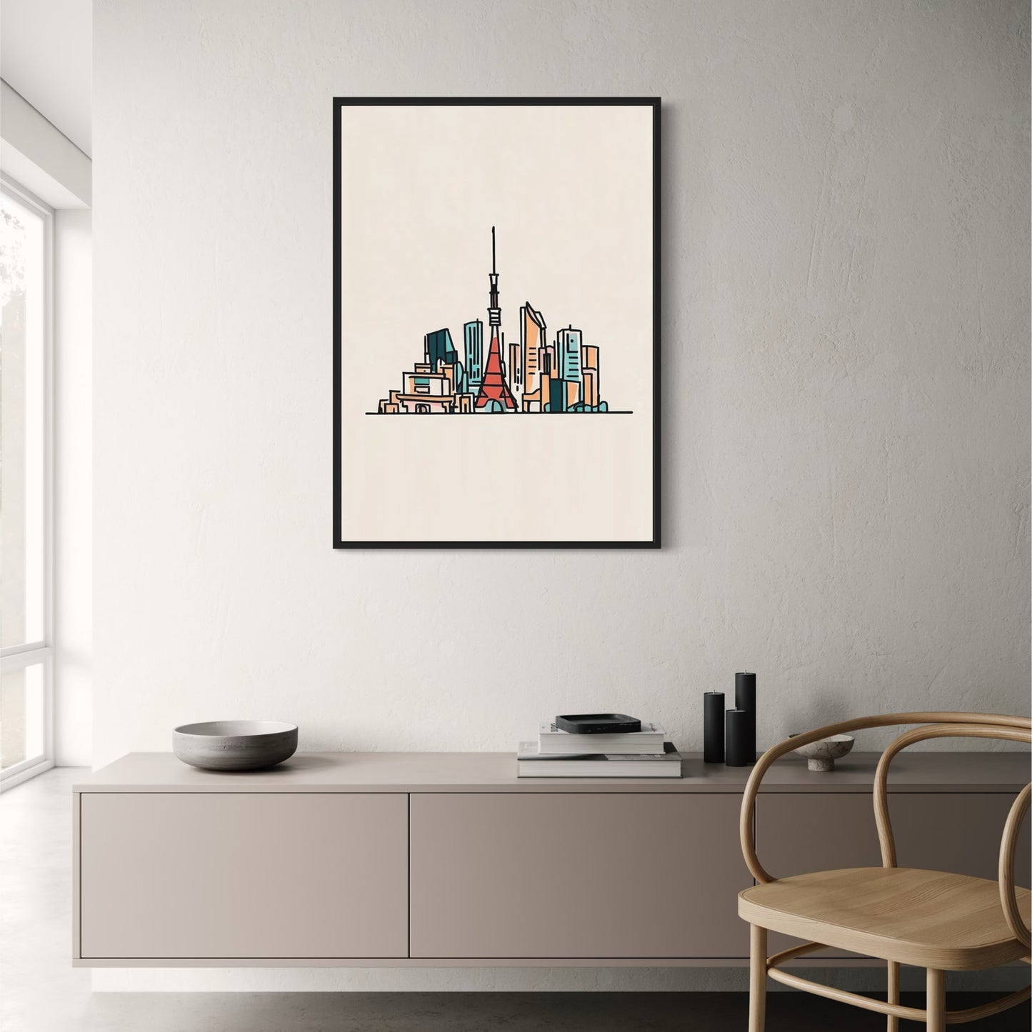 Tokyo Minimalist Skyline | Modern Cityscape