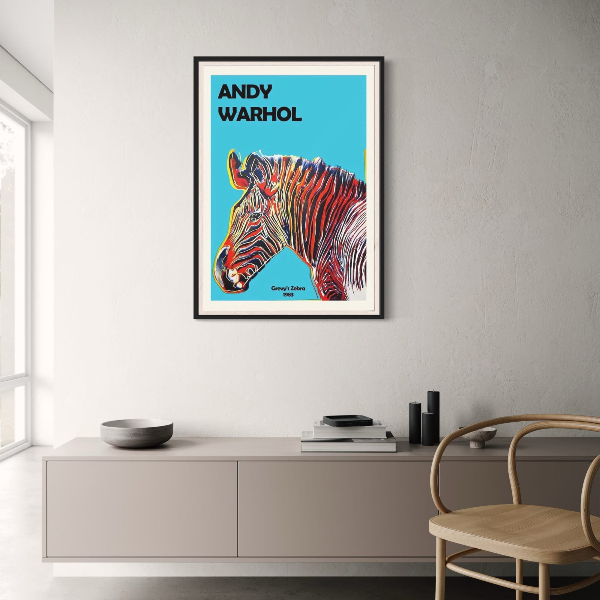 Andy Warhol | Grevy's Zebra 1983 | Colorful Pop Art – Wall Of Art