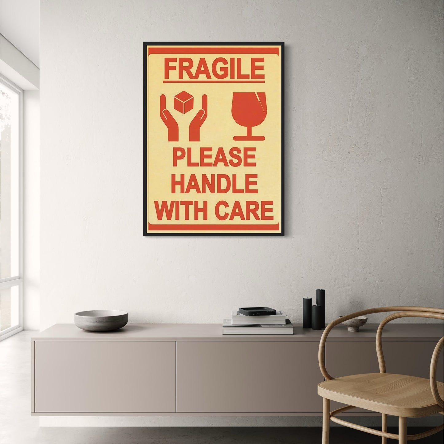 Zerbrechlich – Vorsichtig behandeln | Vintage-Warnung