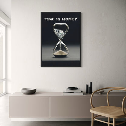 Tijd Is Geld Zandloper | Moderne Motiverende Decor