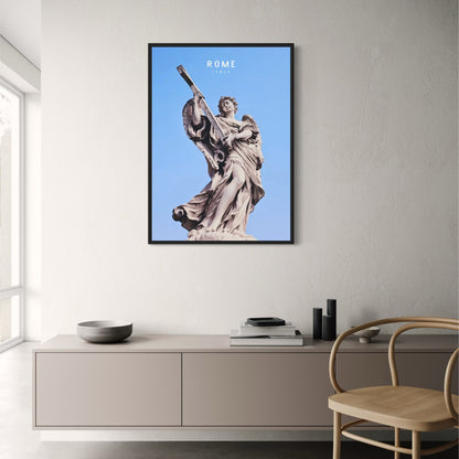 Angel with the Cross | Rome | Italy | Admire Baroque Artistry | Spiritual Guardians of Rome | Inspiring Rome Posters