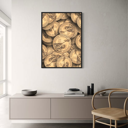 US Dollar Liberty Coin | Golden Coins Art