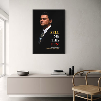 Leonardo DiCaprio Leinwandkunst | Poster „The Wolf of Wall Street“ | Klassischer Filmdruck | Wanddekoration | Kunst für Zuhause