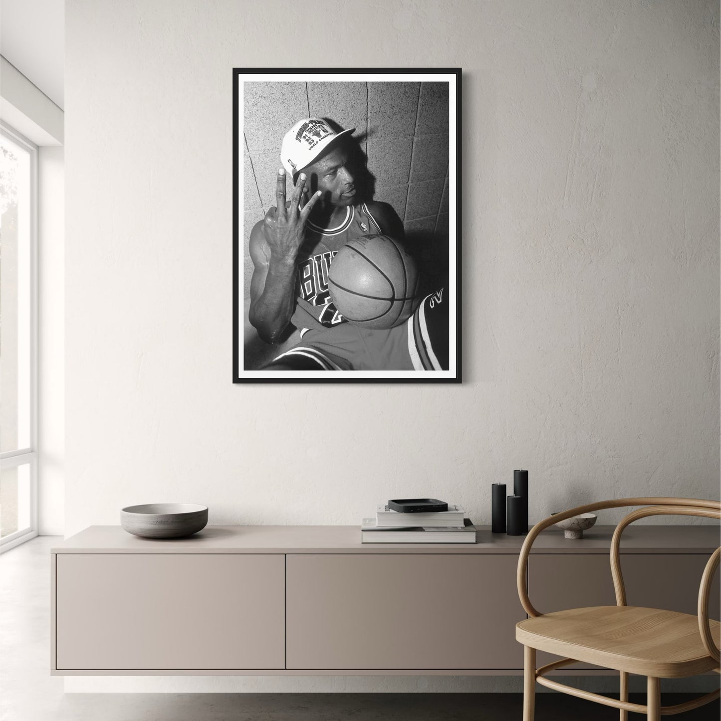 Michael Jordan | Iconische 3 Vingers | Basketbal Legende