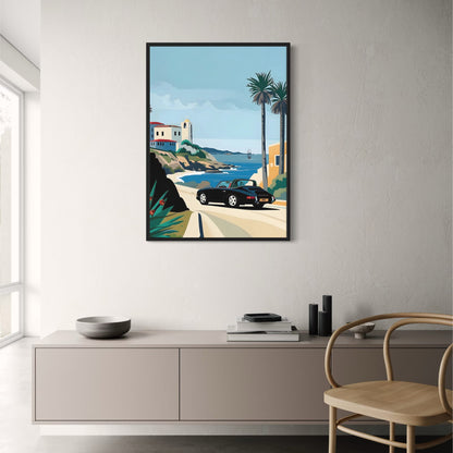 Retro Convertible Coastal Trip | Classic Car | Mediterranean Charm