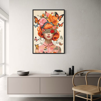 Spring's Embrace | Floral Female Art | Mind Blossoms