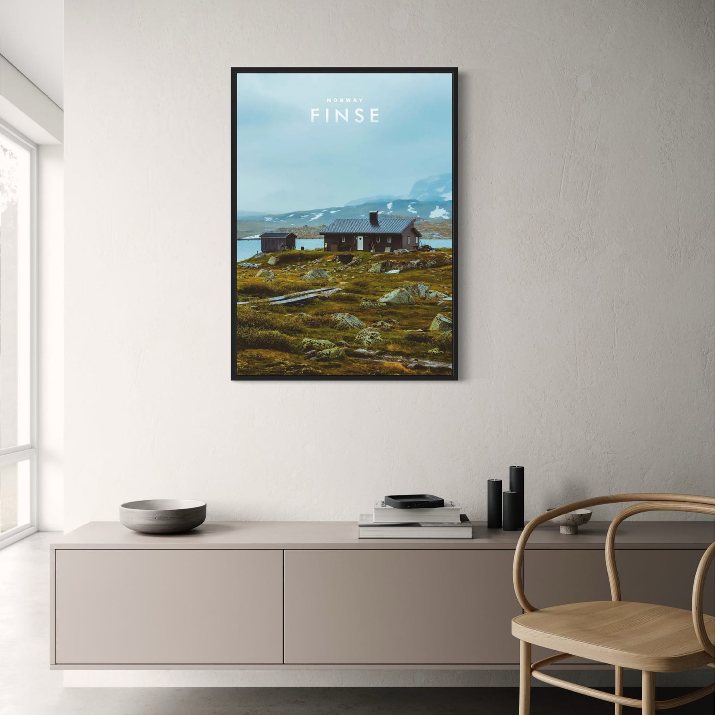 Finse Poster | Norway Landscape | Scenic Tranquil Wilderness Art | Home Decor | Wall Art | Nature Photography | Norwegian Mountains | Relaxation and Inspiration | Living Room Decor