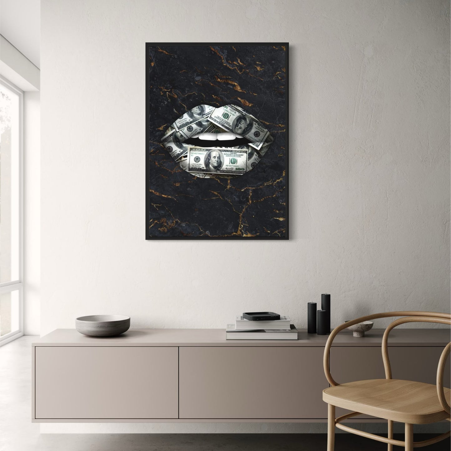 Geld Lippen | Honderd Dollar Kunst