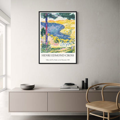 Henri Edmond Cross | Tal mit Tannen | Impressionistische Landschaft