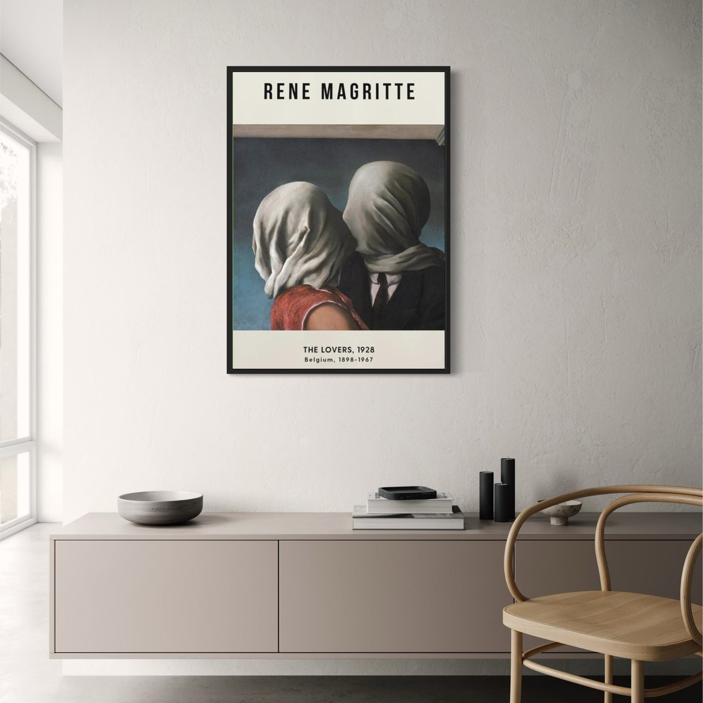 René Magritte | De Geliefden 1928 | Surrealistische Kunst