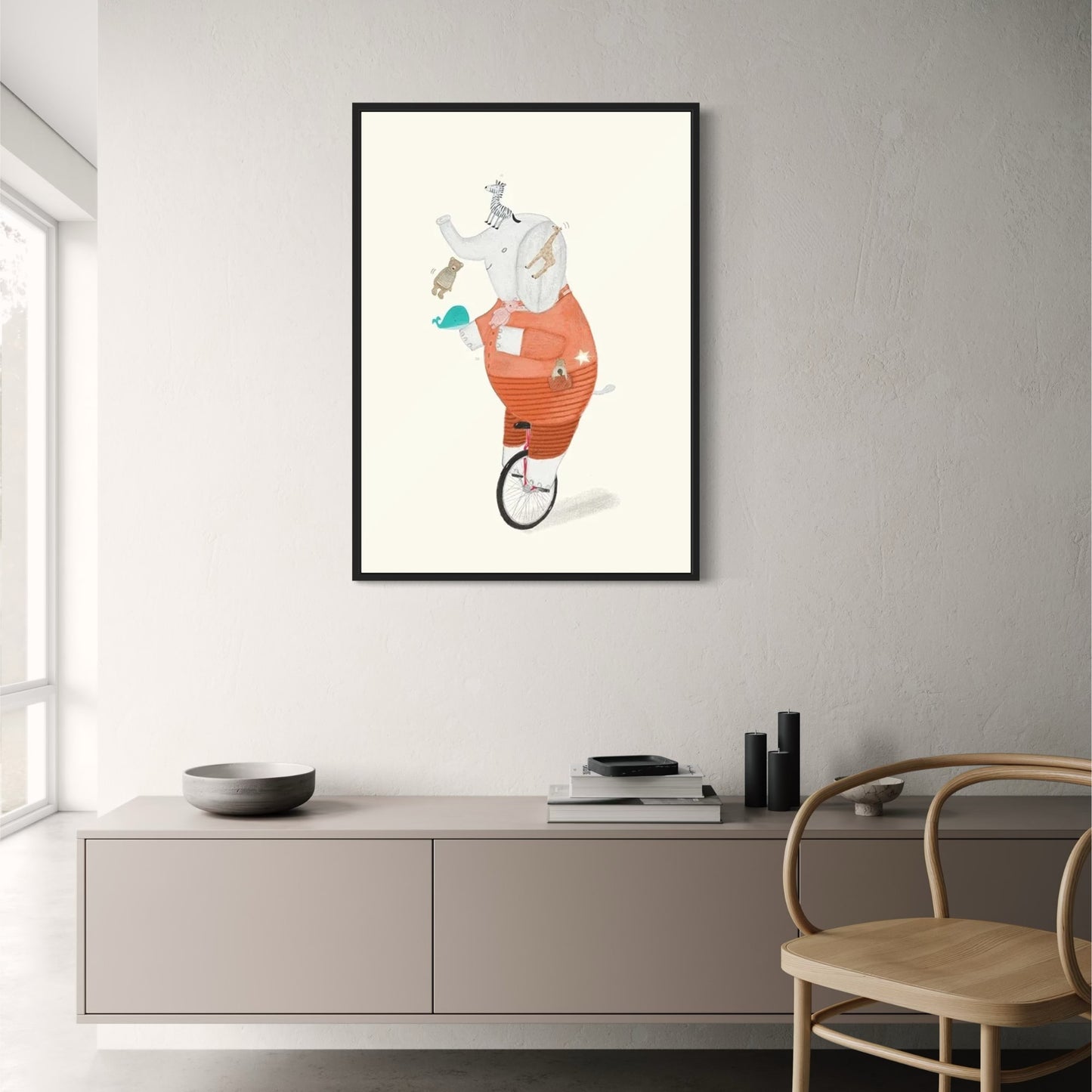 Elephant's Unicycle Jamboree | Whimsical Animated Art