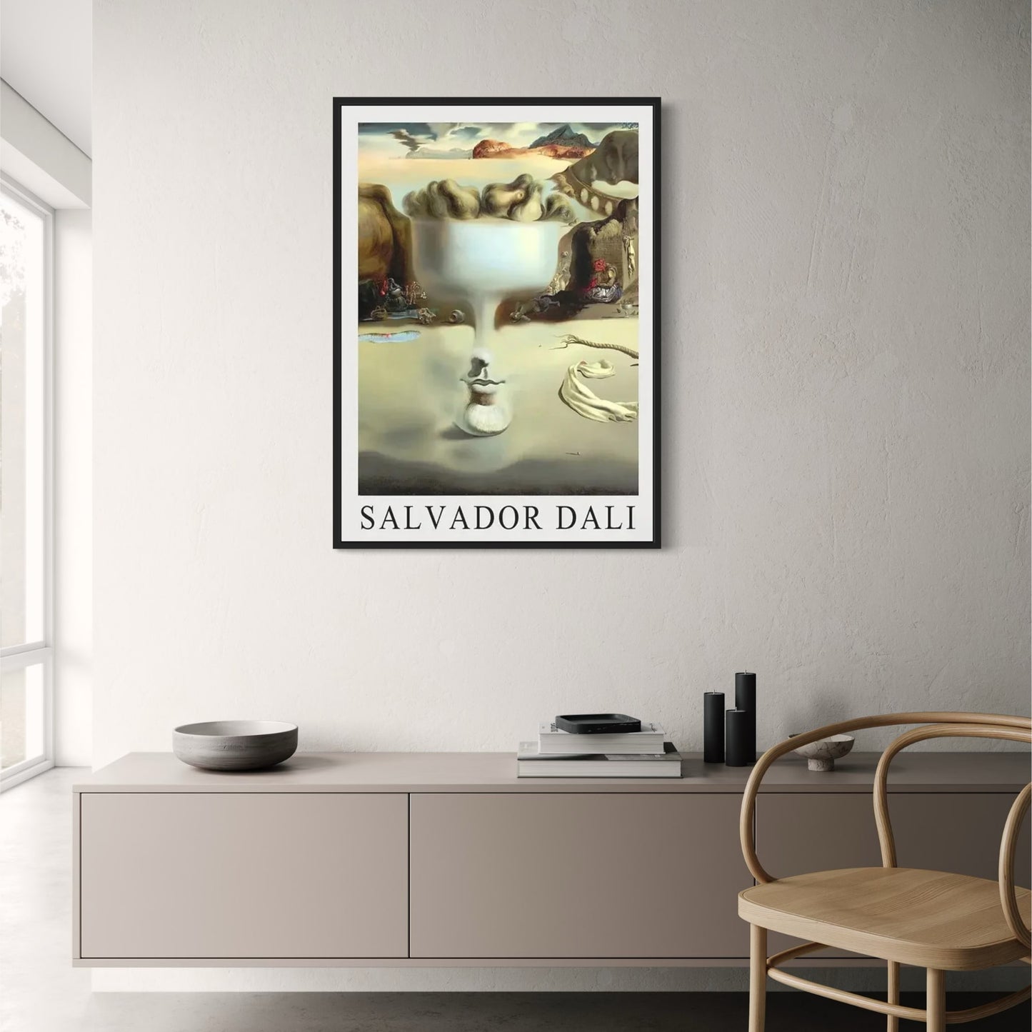 Salvador Dali | Surrealisme | Gezicht en Fruitkom op Strand