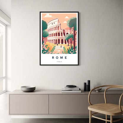 Rome Stadsgezicht | Italiaanse Landmark Kunst