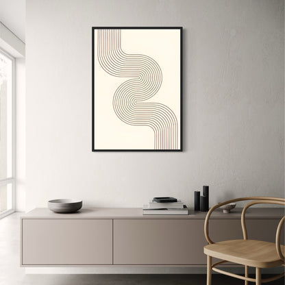 Monochrome Meereswellen | Moderne Küstenlandschaft