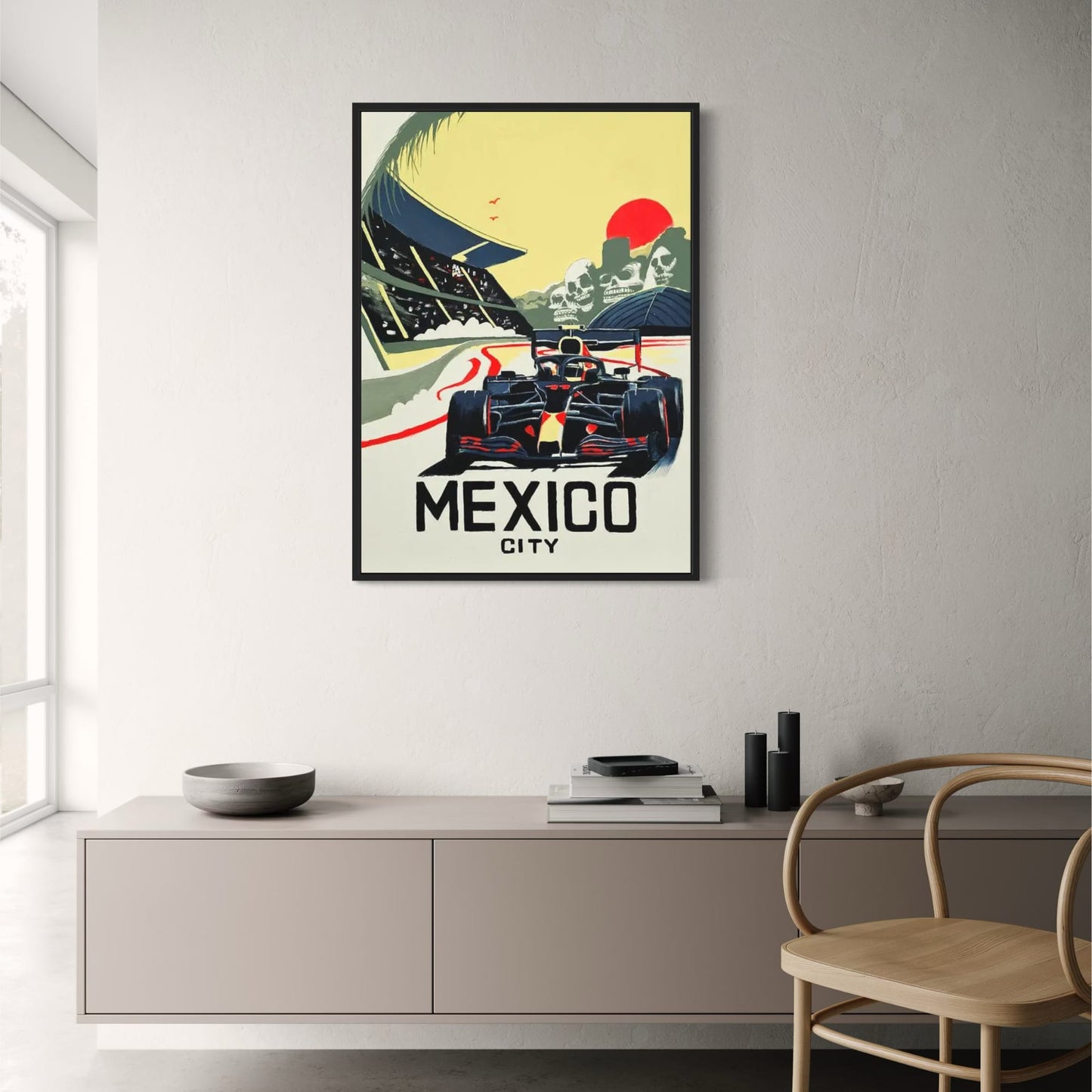 Mexiko-Stadt Poster | Lebendige Kultur & Formel-1-Rennszene | Urban Decor Art
