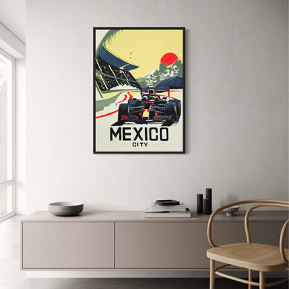 Mexiko-Stadt Poster | Lebendige Kultur & Formel-1-Rennszene | Urban Decor Art