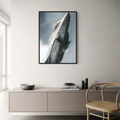 F22 Kampfjet-Poster | Coole Wandkunst | Wasserfester Druck | Ästhetisches Dekor für Schlafzimmer & Bar | Klebrige Heimdekoration