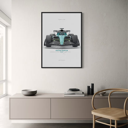 Aston Martin Poster | Fernando Alonso & Lance Stroll | AMR23 Formula 1 Racing | High-Speed Precision Artwork